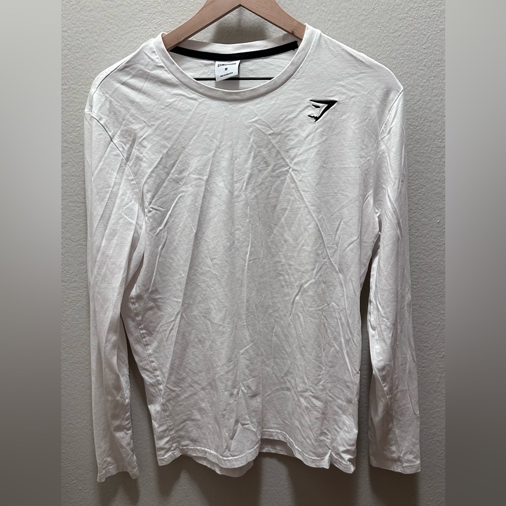 Gymshark White Long Sleeve Tee
